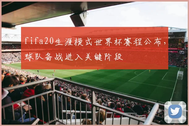 fifa20生涯模式世界杯赛程公布,球队备战进入关键阶段